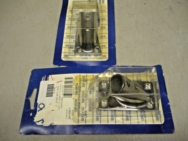 (2) Sea Dog Stainless Steel 45 Degree Rectangular Base Rail Fitting 281450-1