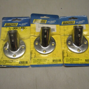(3) Seachoice Stainless Steel 45 Degree Round Base Rail Fitting 37771