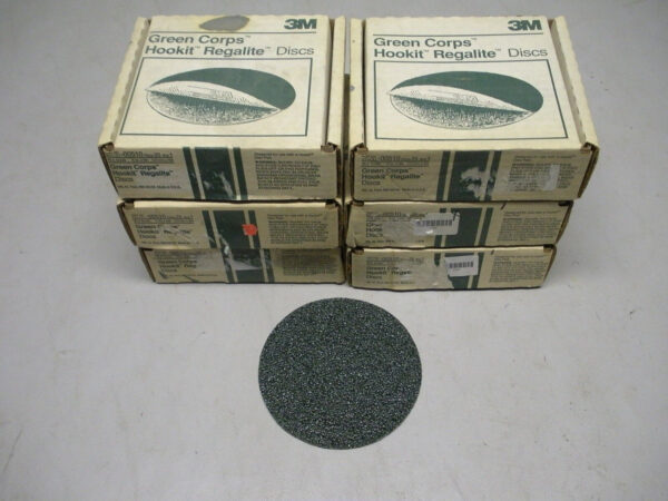 3M Green Corps Regalite Hookit 5" 36 Grit Discs 150 Total