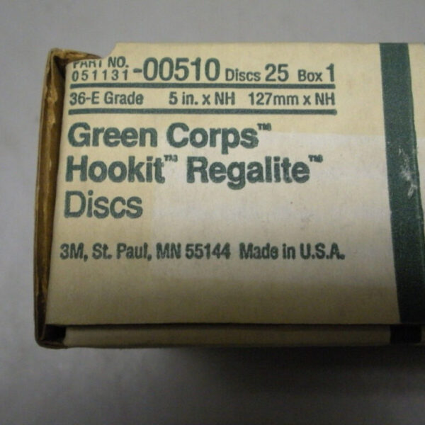 3M Green Corps Regalite Hookit 5" 36 Grit Discs 150 Total