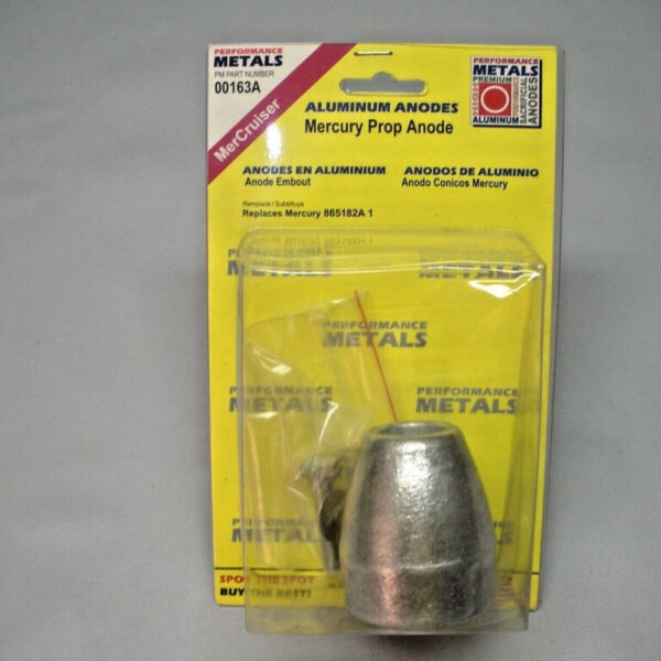 Performance Metals Aluminum Propeller Anode 00163A Bravo 3 Replaces 865182A 1