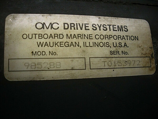 OMC Inner Transom Plate 985288 - Image 2