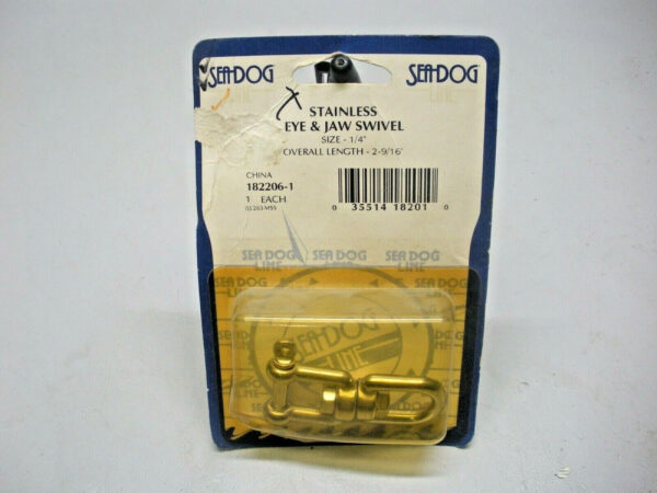 SeaDog Stainless 1/4" Eye and Jaw Swivel 182206-1