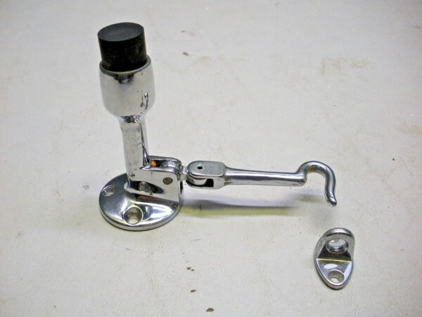 (2) Possible Perko Door Stop and Holder 3 1/2" X 1 3/4" Dia.Chrome Plated Bronze - Image 2
