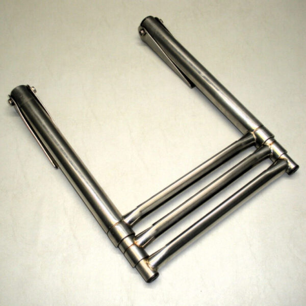 Telescoping/ Retracting 3 Step Stainless Steel Boarding Ladder-Possible Baysun