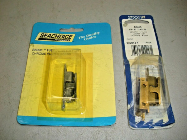 Lot of Seachoice Friction Catch 35991 and Sea Dog Brass Stud Catch 22842-1
