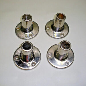 Set of (4) Hatteras Stainless Steel Stanchion Bases