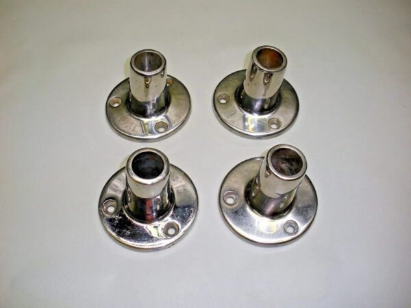 Set of (4) Hatteras Stainless Steel Stanchion Bases