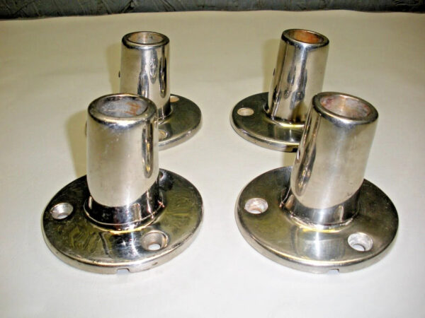 Set of (4) Hatteras Stainless Steel Stanchion Bases - Image 2