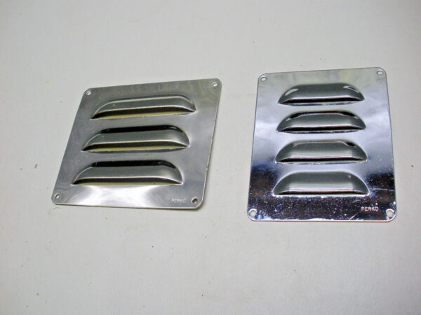 (2) Perko Louver Ventilator 0334 3" X 3 3/4", 4" X 3 1/2"