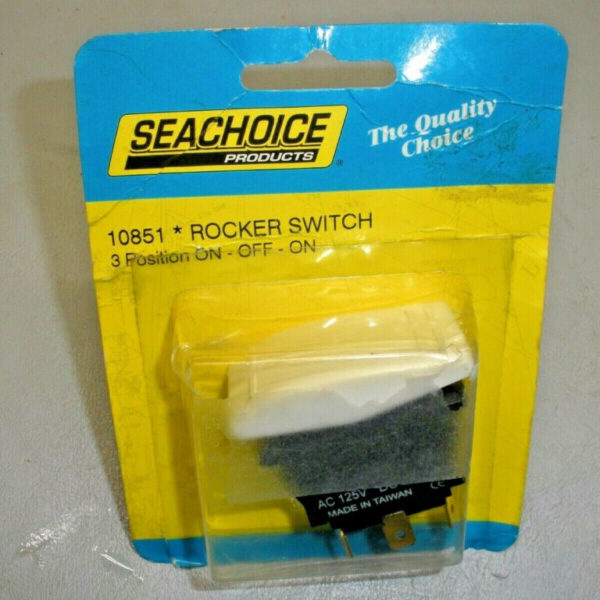 Seachoice ON/OFF/ON Rocker Switch 10851 White