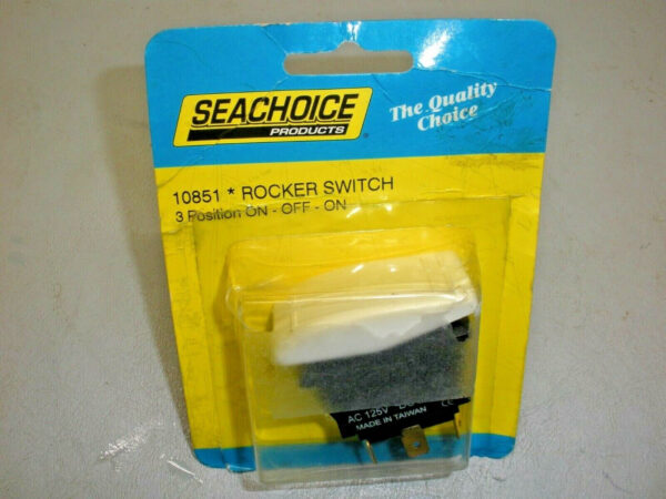 Seachoice ON/OFF/ON Rocker Switch 10851 White