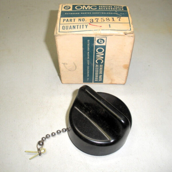 Genuine OMC Johnson Evinrude Gas Cap with Chain 375817