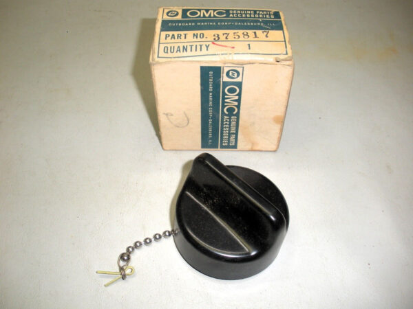 Genuine OMC Johnson Evinrude Gas Cap with Chain 375817
