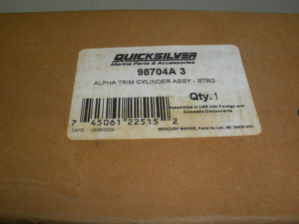 Genuine Mercruiser, Quicksilver Trim Cylinder (Stb Side) 98704A 3 - Image 2