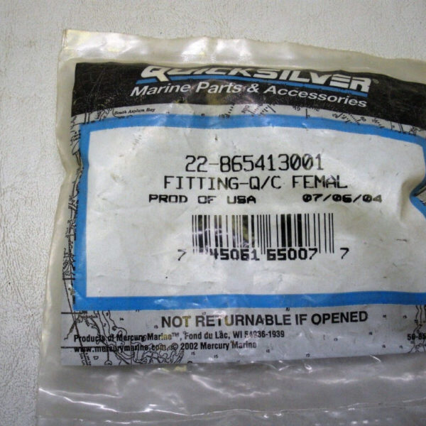 Genuine Mercury Mercruiser Quicksilver Fitting 22-865413001