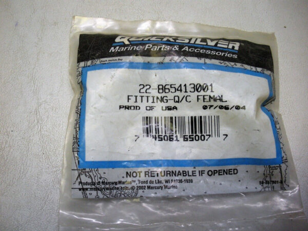 Genuine Mercury Mercruiser Quicksilver Fitting 22-865413001