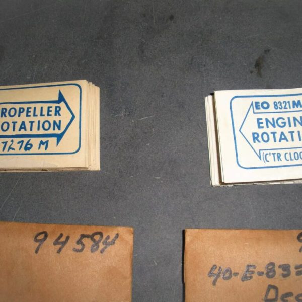 Vintage Chris Craft? Propeller Rotation Decal ***Lot of 67 Decals***