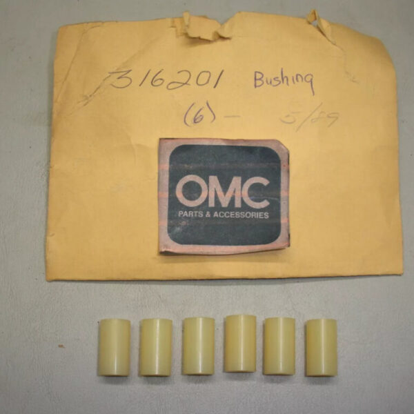 (6) Genuine OMC Johnson Evinrude Bushing 316201
