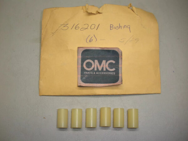 (6) Genuine OMC Johnson Evinrude Bushing 316201