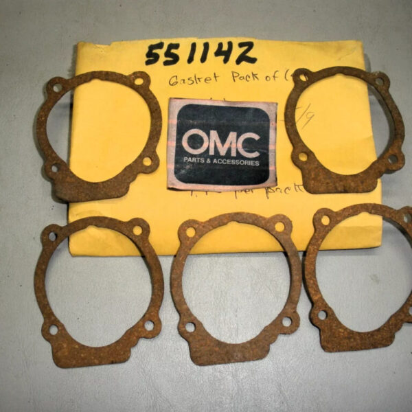 (5) Genuine OMC Johnson Evinrude Gasket 551142