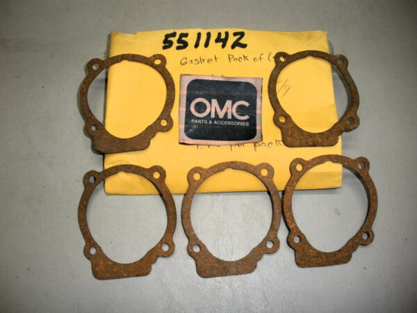 (5) Genuine OMC Johnson Evinrude Gasket 551142