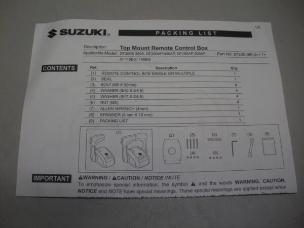 Suzuki Multiple Engine Control Box SPC 2.0 67200-98L10 - Image 6
