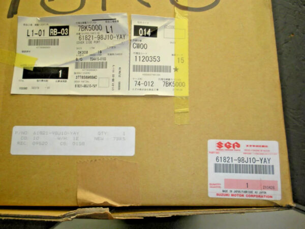 Genuine Suzuki Port Engine Side Cover (Black) 61821-98J10-YAY - Image 4