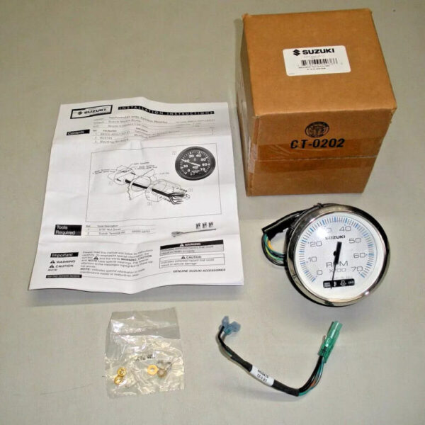 Genuine Suzuki White 4" Multi Function Tachometer 990C0-80101