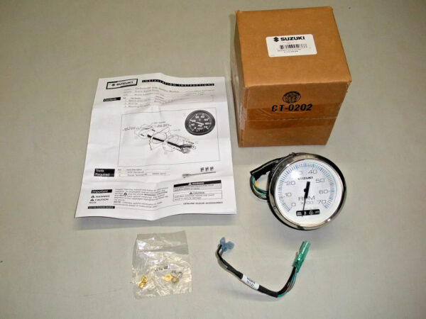 Genuine Suzuki White 4" Multi Function Tachometer 990C0-80101