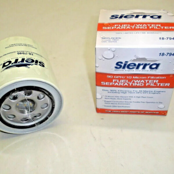 Sierra Fuel/ Water Separator Filter 18-7946 Replaces Crusader 98041, OMC 502905