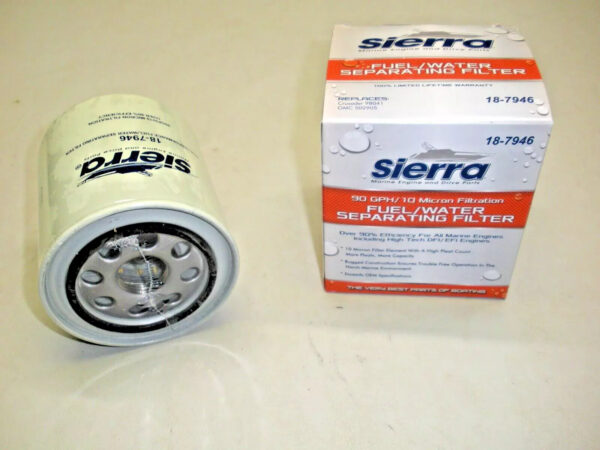 Sierra Fuel/ Water Separator Filter 18-7946 Replaces Crusader 98041, OMC 502905