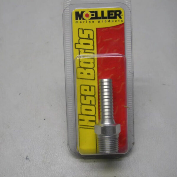 Moeller Aluminum Hose Barb 033443-10 3/8" NPT X 3/8" Barb