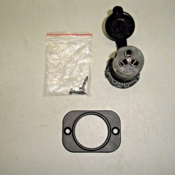 Marinco Connect Pro Trolling Motor Receptacle With Mounting Plate 12VBR