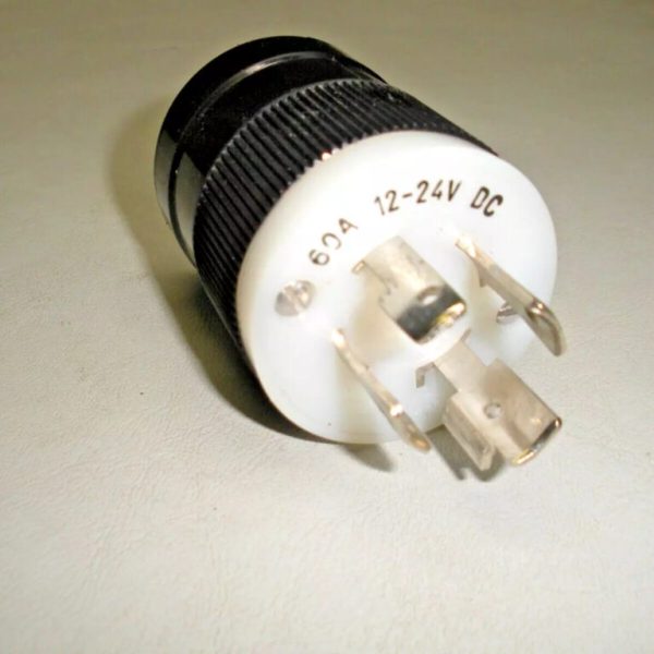 Marinco Black Trolling Motor Plug 2018BP-24 12V/24V 60A