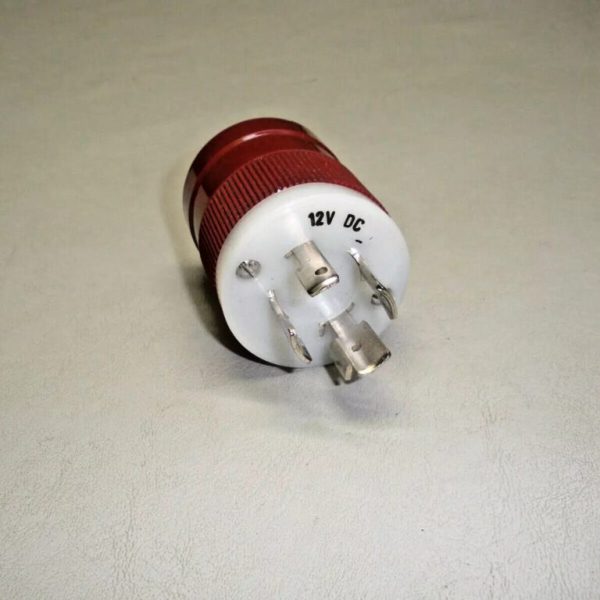 Marinco Red Trolling Motor Plug 2018BP-12 12V 4 Wire