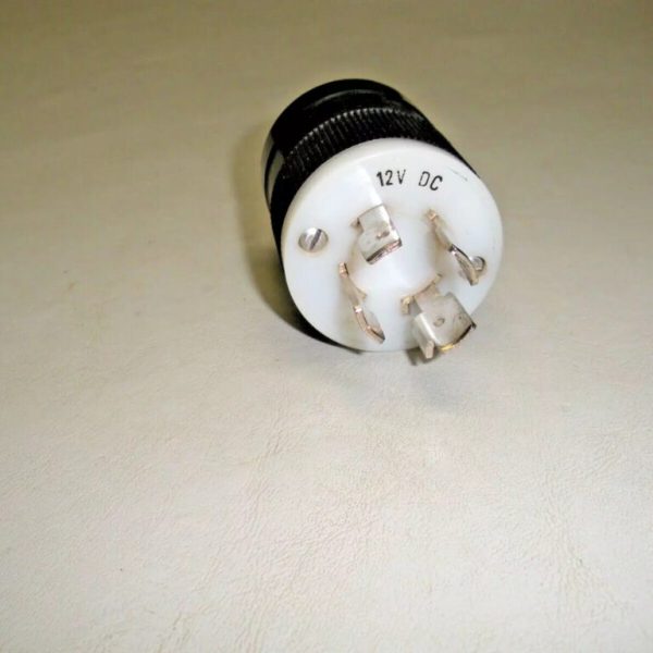 Marinco Black Trolling Motor Plug 2018BP-12 12V 4 Wire