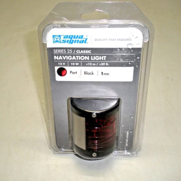 Aqua Signal Series 25 Classic Navigation Light 25300-7 Port Side (Red)