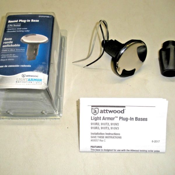 Attwood "Light Armor" Plug In Base 910R2PSB-7