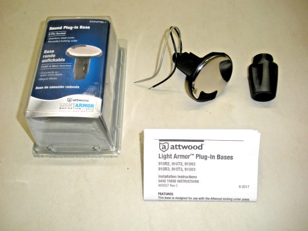 Attwood "Light Armor" Plug In Base 910R2PSB-7
