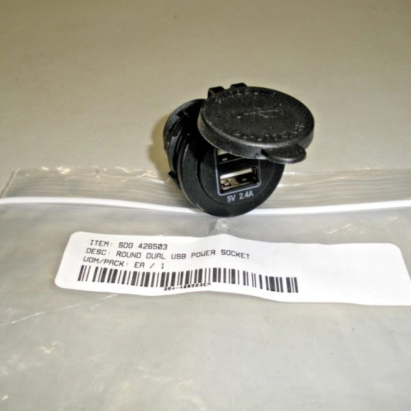 Sea-Dog Round Dual USB Power Socket (Without Light) 426503
