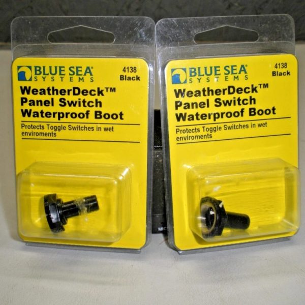 Qty (2) Blue Seas Weather Deck Panel Switch Waterproof Boot 4138