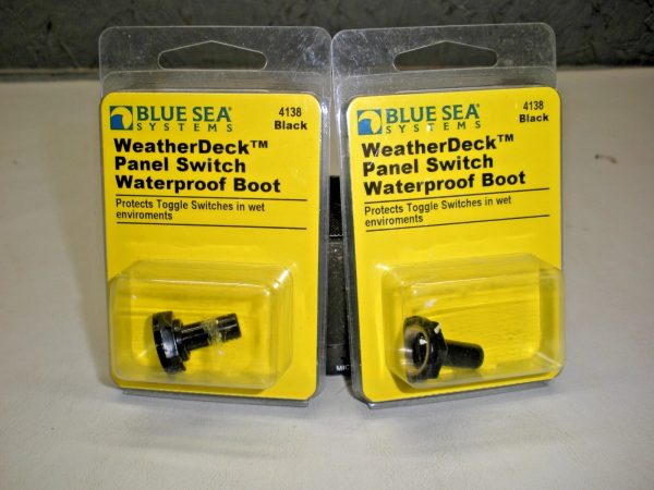 Qty (2) Blue Seas Weather Deck Panel Switch Waterproof Boot 4138