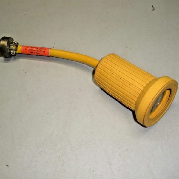 Used Hubbel Female 30 AMP/ 125 Volt to Male 15 AMP 125 Volt Adapter