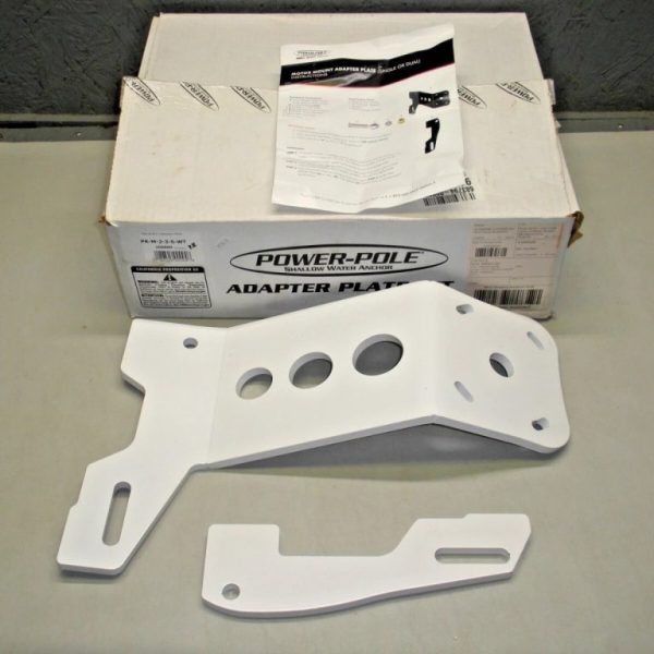 Power Pole Shallow Water Anchor Adapter Plate PK-M-2-3-S-WHT (MISSING HARDWARE)