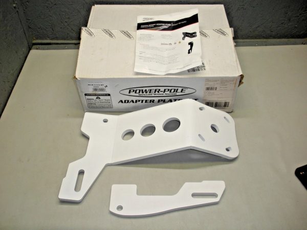Power Pole Shallow Water Anchor Adapter Plate PK-M-2-3-S-WHT (MISSING HARDWARE)