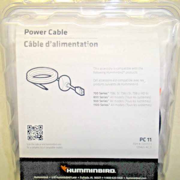 Humminbird Replacement Power Cable PC11 Part 720057-1