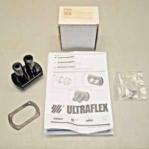 Uflex Black Dual Thru Hull Connection Flange R8B