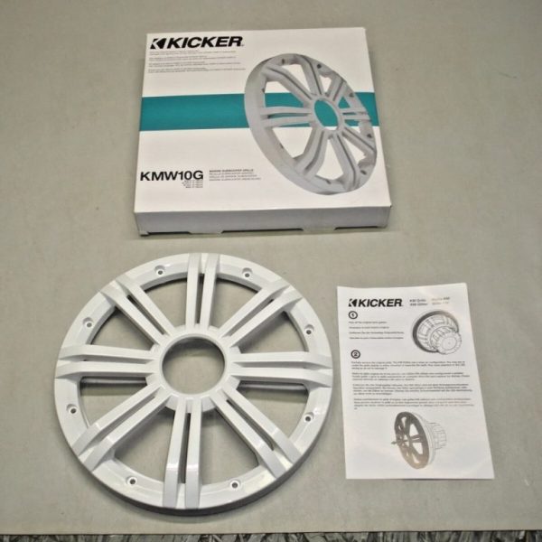 Kicker White 10" Marine Subwoofer Grille KMW10G. Part Number 41KMW10GW