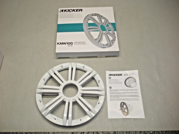 Kicker White 10" Marine Subwoofer Grille KMW10G. Part Number 41KMW10GW